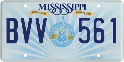 MS license plate BVV561