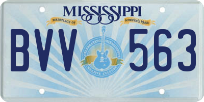 MS license plate BVV563