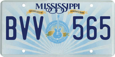 MS license plate BVV565