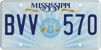 MS license plate BVV570