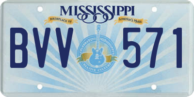 MS license plate BVV571