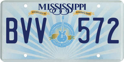 MS license plate BVV572