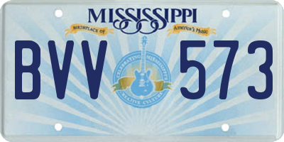 MS license plate BVV573