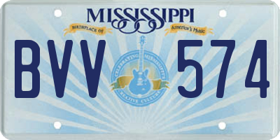 MS license plate BVV574