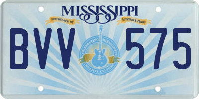 MS license plate BVV575