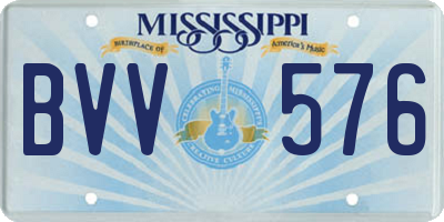 MS license plate BVV576