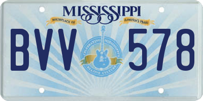 MS license plate BVV578
