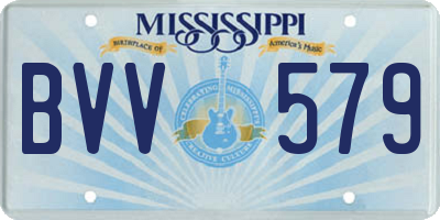 MS license plate BVV579