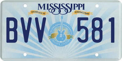 MS license plate BVV581