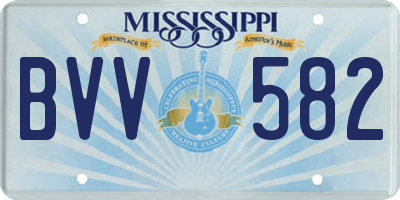 MS license plate BVV582