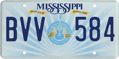 MS license plate BVV584