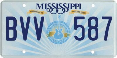 MS license plate BVV587