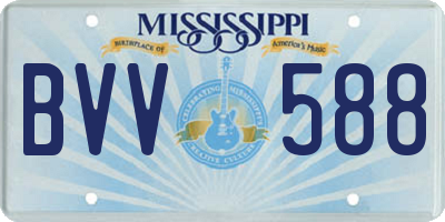 MS license plate BVV588