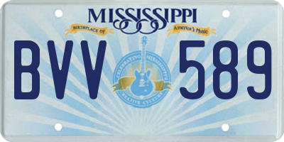 MS license plate BVV589