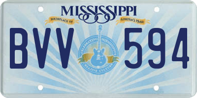 MS license plate BVV594