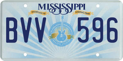 MS license plate BVV596