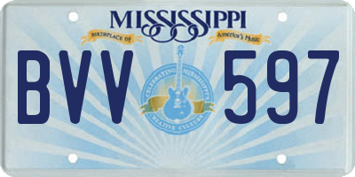 MS license plate BVV597