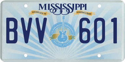 MS license plate BVV601