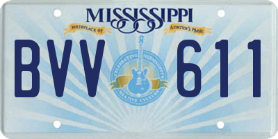 MS license plate BVV611