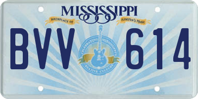 MS license plate BVV614