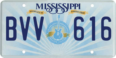 MS license plate BVV616