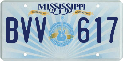MS license plate BVV617
