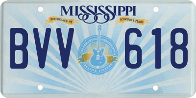 MS license plate BVV618