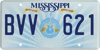 MS license plate BVV621