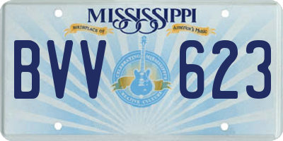 MS license plate BVV623
