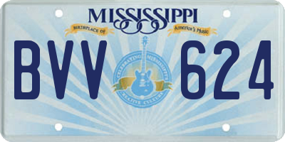 MS license plate BVV624
