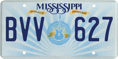 MS license plate BVV627