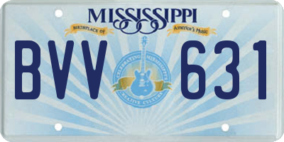 MS license plate BVV631