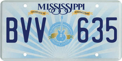 MS license plate BVV635