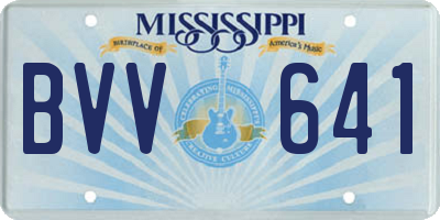 MS license plate BVV641