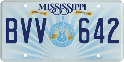 MS license plate BVV642