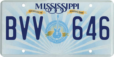 MS license plate BVV646