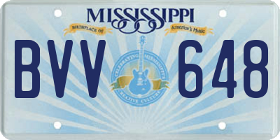 MS license plate BVV648