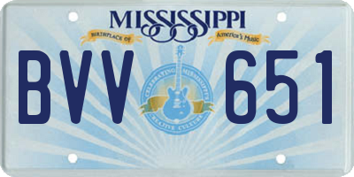 MS license plate BVV651