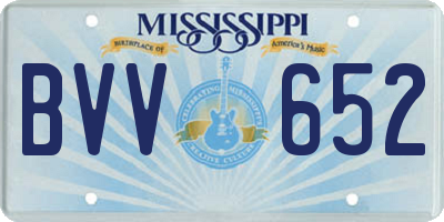 MS license plate BVV652
