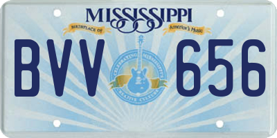 MS license plate BVV656