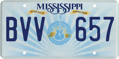 MS license plate BVV657