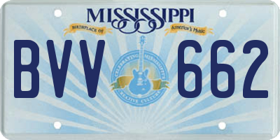 MS license plate BVV662