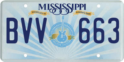 MS license plate BVV663