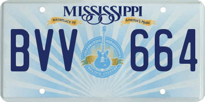 MS license plate BVV664