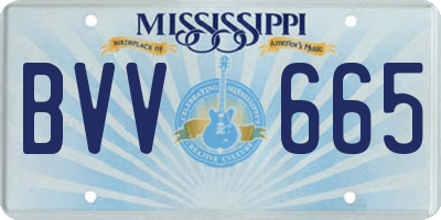 MS license plate BVV665