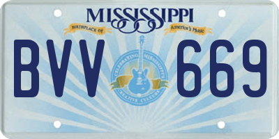 MS license plate BVV669