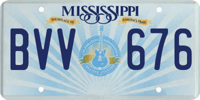 MS license plate BVV676