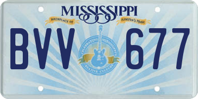 MS license plate BVV677