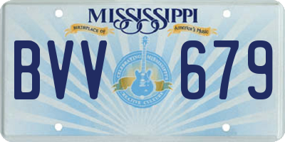 MS license plate BVV679