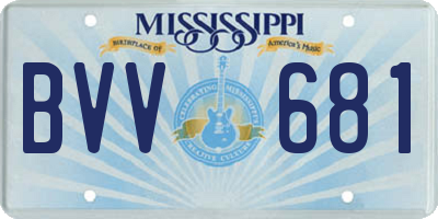 MS license plate BVV681